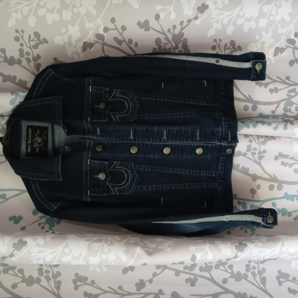 True Religion blue Jean Jacket size L